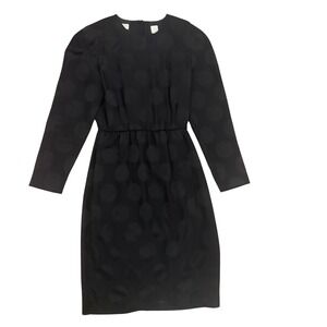 Liz Claiborne vintage Black‎ Polka dot tulip career dress sz 8